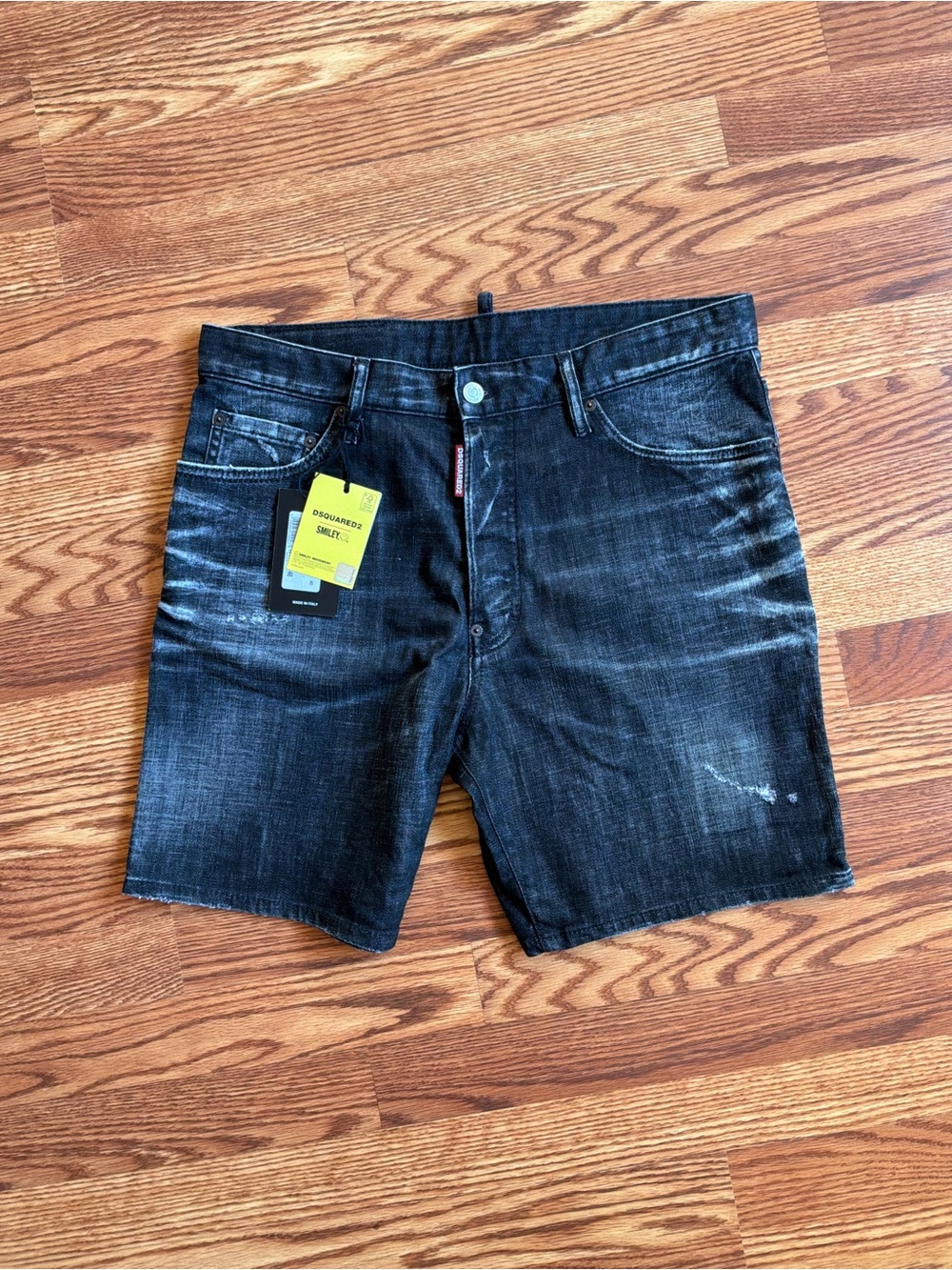 Dsquared2 Black Washed Denim Men’s Shorts